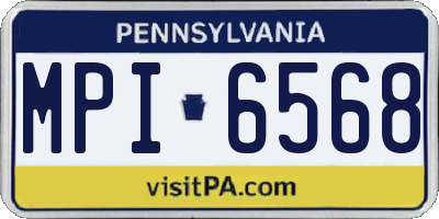 PA license plate MPI6568