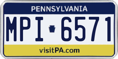 PA license plate MPI6571