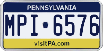 PA license plate MPI6576