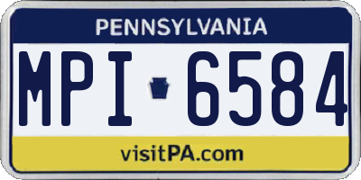 PA license plate MPI6584