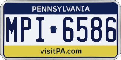 PA license plate MPI6586