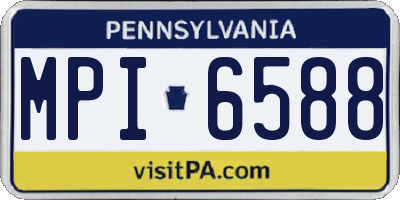 PA license plate MPI6588