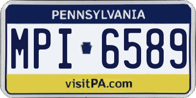 PA license plate MPI6589