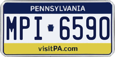 PA license plate MPI6590