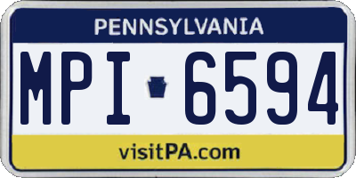 PA license plate MPI6594
