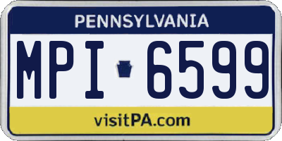 PA license plate MPI6599