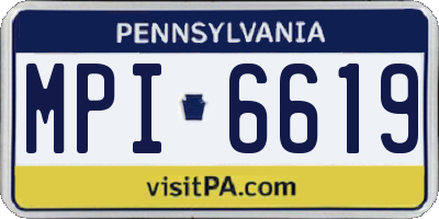 PA license plate MPI6619