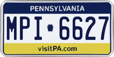 PA license plate MPI6627