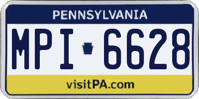 PA license plate MPI6628