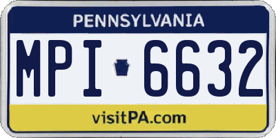 PA license plate MPI6632
