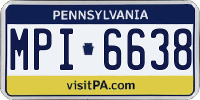 PA license plate MPI6638