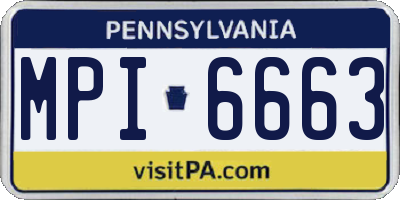 PA license plate MPI6663