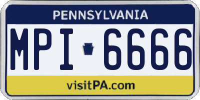 PA license plate MPI6666