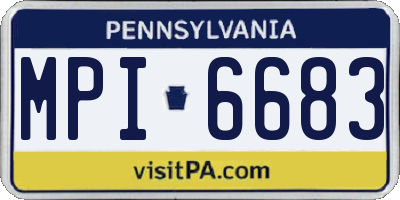 PA license plate MPI6683