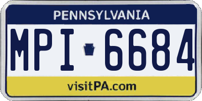 PA license plate MPI6684
