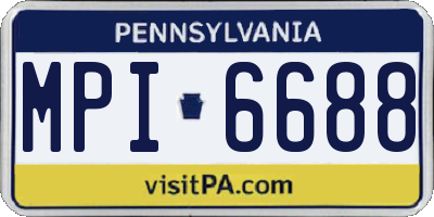 PA license plate MPI6688