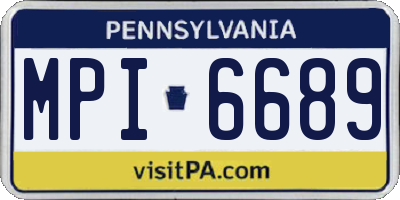 PA license plate MPI6689