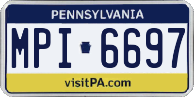 PA license plate MPI6697