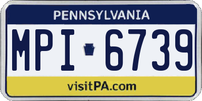PA license plate MPI6739