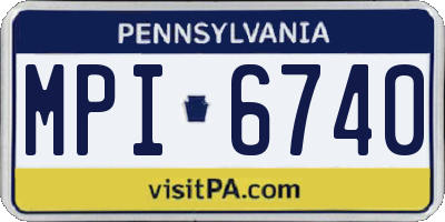 PA license plate MPI6740