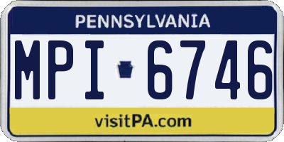 PA license plate MPI6746