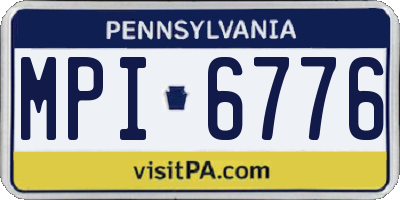 PA license plate MPI6776