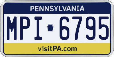 PA license plate MPI6795
