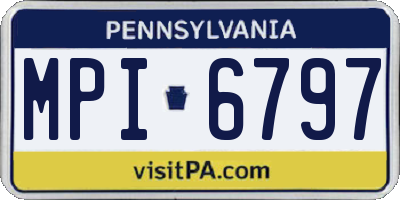 PA license plate MPI6797