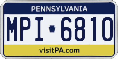 PA license plate MPI6810
