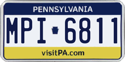 PA license plate MPI6811
