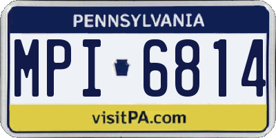 PA license plate MPI6814