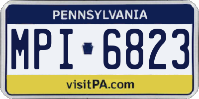 PA license plate MPI6823