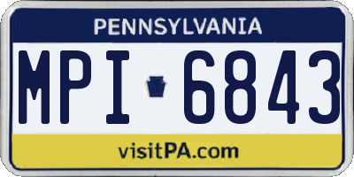 PA license plate MPI6843