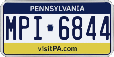 PA license plate MPI6844