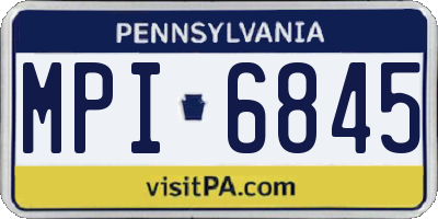 PA license plate MPI6845