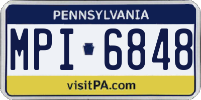 PA license plate MPI6848