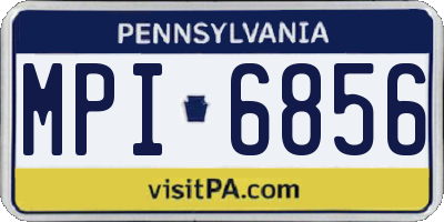 PA license plate MPI6856