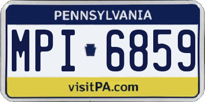 PA license plate MPI6859