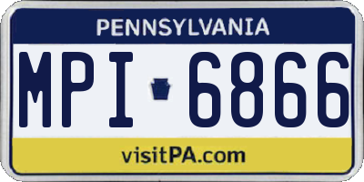 PA license plate MPI6866