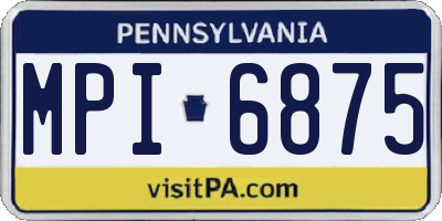 PA license plate MPI6875