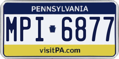 PA license plate MPI6877