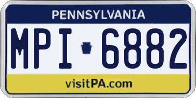 PA license plate MPI6882