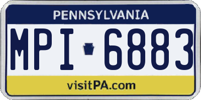 PA license plate MPI6883