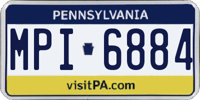 PA license plate MPI6884