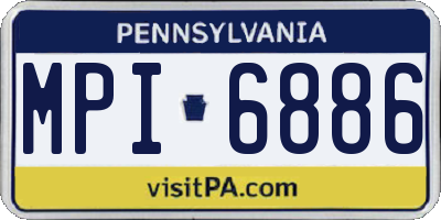 PA license plate MPI6886