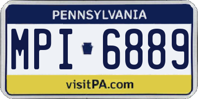 PA license plate MPI6889