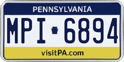 PA license plate MPI6894