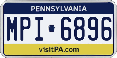 PA license plate MPI6896