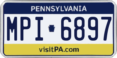 PA license plate MPI6897