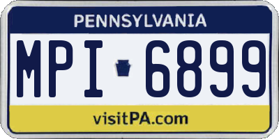 PA license plate MPI6899